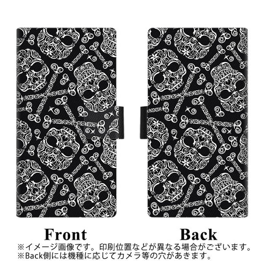 softbank エクスペリア8 902SO 高画質仕上げ プリント手帳型ケース(薄型スリム)【363 ドクロの刺青】