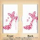 SoftBank シンプルスマホ4 704SH 画質仕上げ プリント手帳型ケース(薄型スリム)【387 薔薇のハイヒール】
