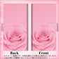 SoftBank シンプルスマホ4 704SH 画質仕上げ プリント手帳型ケース(薄型スリム)【401 ピンクのバラ】