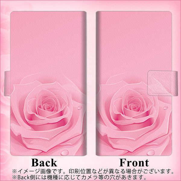 Softbank アクオス R5G 908SH 高画質仕上げ プリント手帳型ケース(薄型スリム)【401 ピンクのバラ】