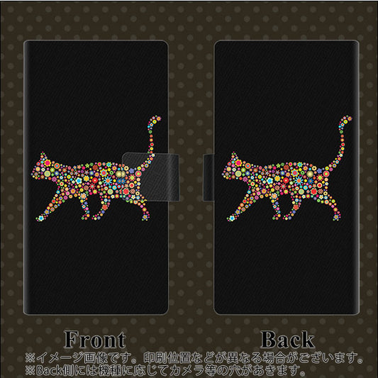 HUAWEI（ファーウェイ） P40 Pro 5G ELS-NX9 高画質仕上げ プリント手帳型ケース(薄型スリム)【406 カラフルキャット】