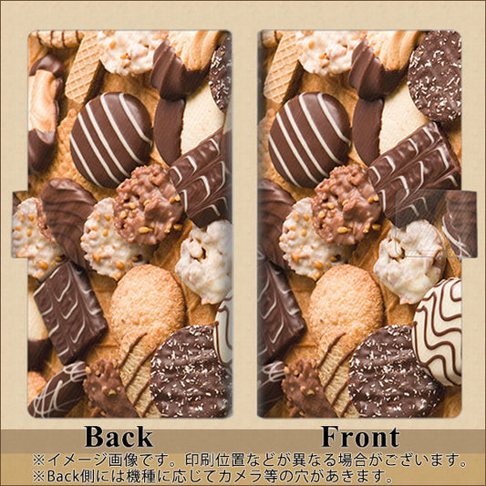 softbank エクスペリア8 902SO 高画質仕上げ プリント手帳型ケース(薄型スリム)【442 クッキー mix】