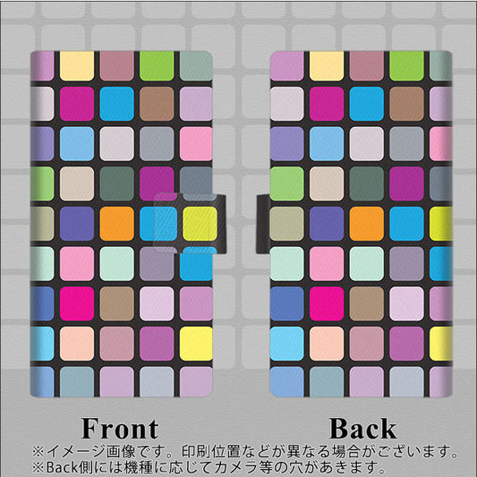 softbank アクオス R2 706SH 高画質仕上げ プリント手帳型ケース(薄型スリム)【509 カラースクエア】