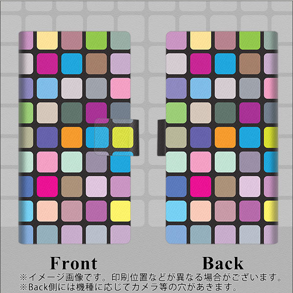 docomo アクオスコンパクト SH-02H 画質仕上げ プリント手帳型ケース(薄型スリム)【509 カラースクエア】