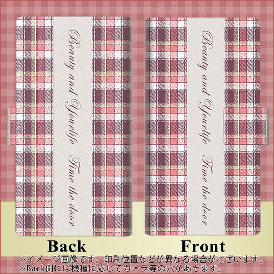 SoftBank エクスペリア XZ1 701SO 高画質仕上げ プリント手帳型ケース(薄型スリム)【518 チェック柄besuty】