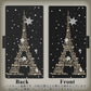 au ギャラクシーS20+ SCG02 画質仕上げ プリント手帳型ケース(薄型スリム)【526 エッフェル塔bk-gd】