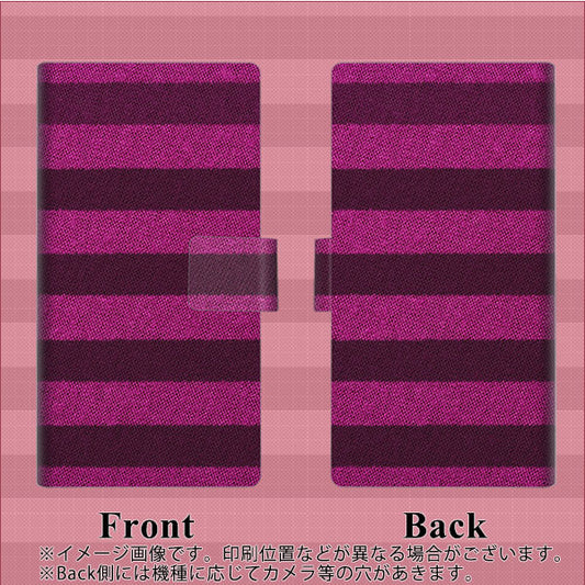 Google Pixel 4 高画質仕上げ プリント手帳型ケース(薄型スリム)【534 極太ボーダーPK&NV】