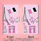 iPhone XS 画質仕上げ プリント手帳型ケース(薄型スリム)【578 ピンクのフランス】