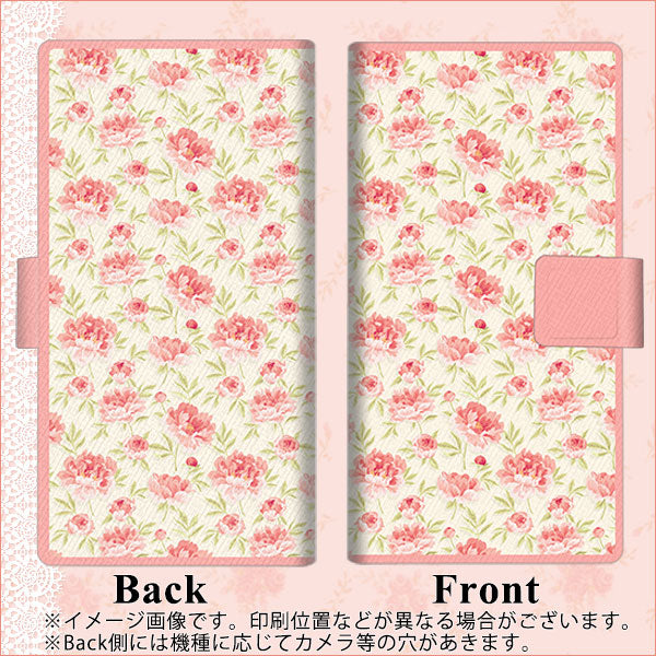docomo LG ベルベット L-52A 画質仕上げ プリント手帳型ケース(薄型スリム)【593 北欧の小花Ｓ】