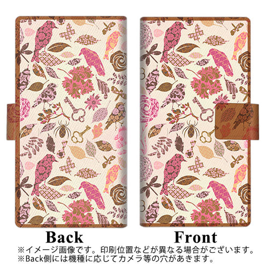 simフリー HUAWEI（ファーウェイ） P30 lite Marie-L22J 高画質仕上げ プリント手帳型ケース(薄型スリム)【640 おしゃれな小鳥】