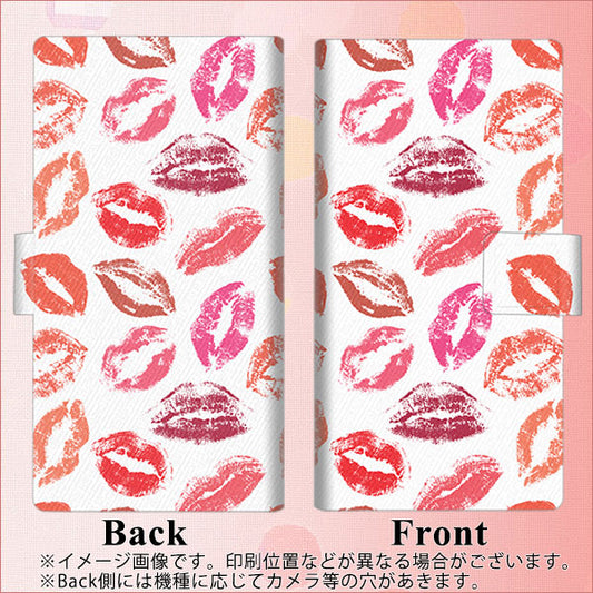 softbank エクスペリア5 901SO 高画質仕上げ プリント手帳型ケース(薄型スリム)【734 キスkissキス】