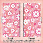 AQUOS wish A104SH Y!mobile 画質仕上げ プリント手帳型ケース(薄型スリム)【751 マーガレット（ピンク系）】