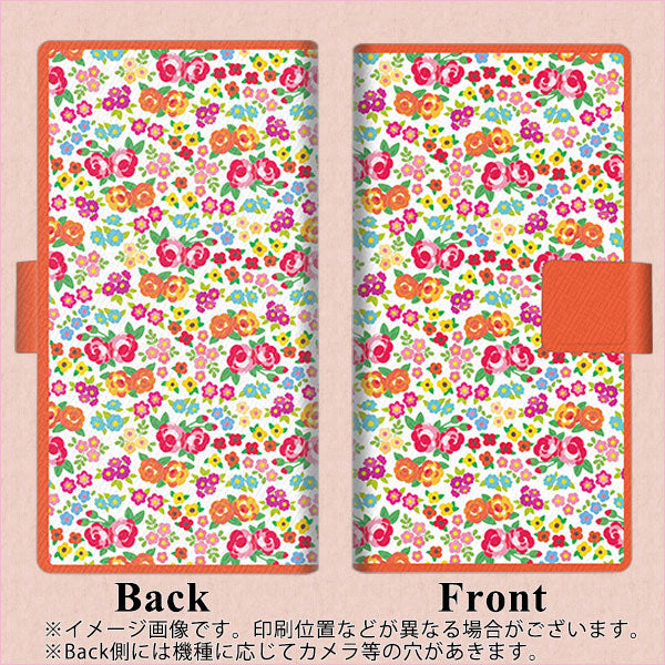 au エクスペリア5 SOV41 画質仕上げ プリント手帳型ケース(薄型スリム)【777 マイクロリバティプリントWH】