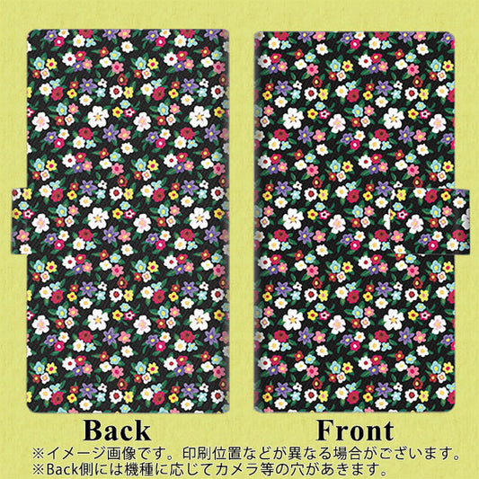 simフリー HUAWEI（ファーウェイ） P30 lite Marie-L22J 高画質仕上げ プリント手帳型ケース(薄型スリム)【778 マイクロリバティプリントBK】