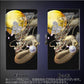 docomo エクスペリア XZ2 SO-03K 画質仕上げ プリント手帳型ケース(薄型スリム)【1003 月と龍】