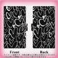 softbank arrows U 801FJ 高画質仕上げ プリント手帳型ケース(薄型スリム)【1124 ハート BK＆WH】
