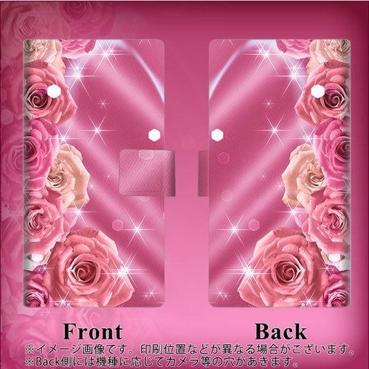 SoftBank アクオス R2 コンパクト 803SH 高画質仕上げ プリント手帳型ケース(薄型スリム)【1182 ピンクの薔薇に誘われて】
