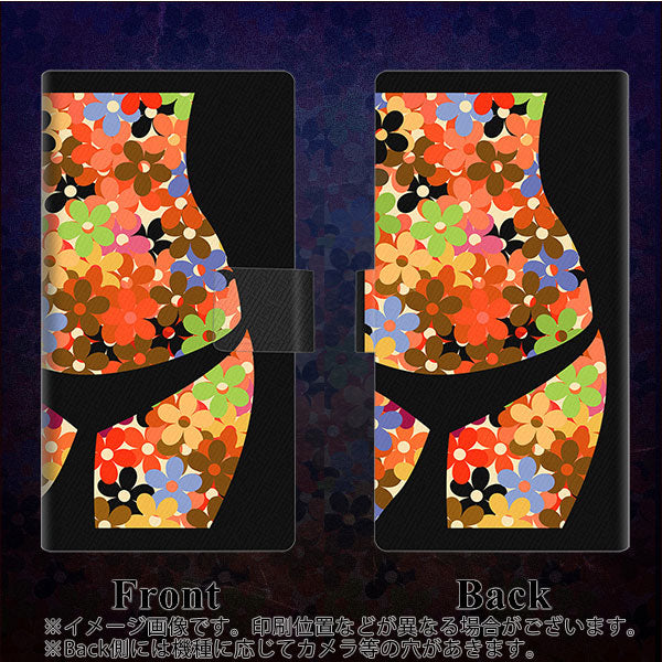 docomo エクスペリアXZ1 SO-01K 画質仕上げ プリント手帳型ケース(薄型スリム)【1258 フラワーボディ】