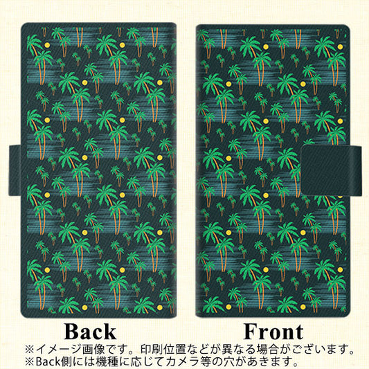 simフリー HUAWEI（ファーウェイ） P30 lite Marie-L22J 高画質仕上げ プリント手帳型ケース(薄型スリム)【1315 月夜とヤシ】