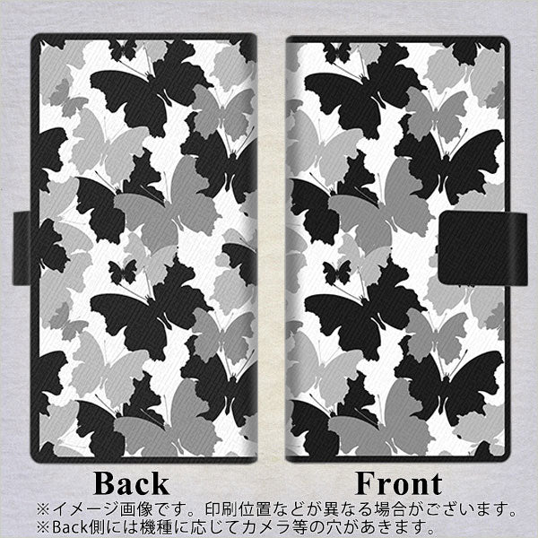 docomo アクオスコンパクト SH-02H 画質仕上げ プリント手帳型ケース(薄型スリム)【1336 夜の蝶】