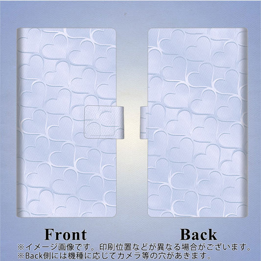 SoftBank アクオス R2 コンパクト 803SH 高画質仕上げ プリント手帳型ケース(薄型スリム)【1341 かくれハート（ライトブルー）】