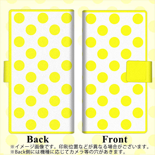 アクオスセンス2 SH-M08 画質仕上げ プリント手帳型ケース(薄型スリム)【1350 シンプルビッグ黄白】
