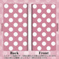 iPhone X 画質仕上げ プリント手帳型ケース(薄型スリム)【1355 シンプルビッグ白薄ピンク】