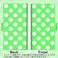 docomo アローズ ビー F-04K 画質仕上げ プリント手帳型ケース(薄型スリム)【1356 シンプルビッグ白緑】