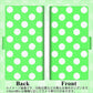 docomo ディズニーモバイル DM-01H 画質仕上げ プリント手帳型ケース(薄型スリム)【1356 シンプルビッグ白緑】