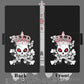 AQUOS wish A104SH Y!mobile 画質仕上げ プリント手帳型ケース(薄型スリム)【AG801 苺骸骨王冠（黒）】