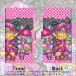 au ギャラクシー S10+ SCV42 画質仕上げ プリント手帳型ケース(薄型スリム)【AG806 きのこ（ピンク）】