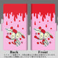 docomo ギャラクシー S8 SC-02J 画質仕上げ プリント手帳型ケース(薄型スリム)【AG813 ジッパーうさぎのジッピョン（ピンク×赤）】