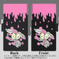SoftBank アクオスゼロ6 画質仕上げ プリント手帳型ケース(薄型スリム)【AG814 ジッパーうさぎのジッピョン（黒×ピンク）】