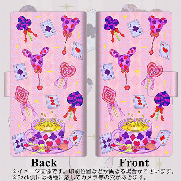 iPhone XS 画質仕上げ プリント手帳型ケース(薄型スリム)【AG817 トランプティー（ピンク）】