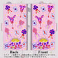 iPhone11 Pro Max　(6.5インチ) 画質仕上げ プリント手帳型ケース(薄型スリム)【AG817 トランプティー（ピンク）】