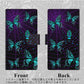 docomo LG style L-03K 画質仕上げ プリント手帳型ケース(薄型スリム)【AG830 蜘蛛の巣に舞う蝶（青）】