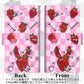 au ギャラクシー S10+ SCV42 画質仕上げ プリント手帳型ケース(薄型スリム)【AG832 苺パンク（ピンク）】