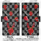 au ギャラクシー S10+ SCV42 画質仕上げ プリント手帳型ケース(薄型スリム)【AG833 苺パンク（黒）】