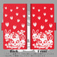 AQUOS wish A104SH Y!mobile 画質仕上げ プリント手帳型ケース(薄型スリム)【AG838 苺兎（赤）】