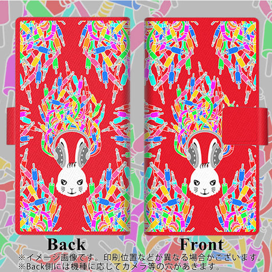 SoftBank エクスペリア XZ3 801SO 高画質仕上げ プリント手帳型ケース(薄型スリム)【AG844 ケーブルプラグ（赤）】