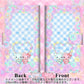SoftBank アクオス Xx2 mini 503SH 高画質仕上げ プリント手帳型ケース(薄型スリム)【AG849 花くま（水色）】
