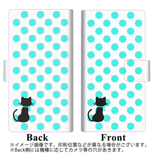 softbank アクオス R2 706SH 高画質仕上げ プリント手帳型ケース(薄型スリム)【EK809 ネコとシンプル ライトブルー】