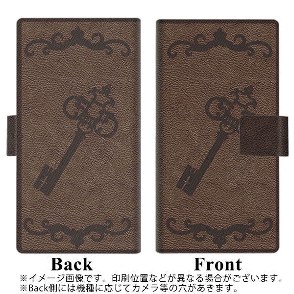docomo アクオスコンパクト SH-02H 画質仕上げ プリント手帳型ケース(薄型スリム)【EK824  レザー風アンティークキー】