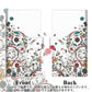 Softbank シンプルスマホ3 509SH 画質仕上げ プリント手帳型ケース(薄型スリム)【EK908  カラフルな花と鳥】
