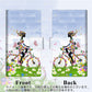 OPPO（オッポ） AX7 高画質仕上げ プリント手帳型ケース(薄型スリム)【EK911 花と少女と自転車】