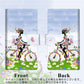 アンドロイドワン S8 画質仕上げ プリント手帳型ケース(薄型スリム)【EK911 花と少女と自転車】