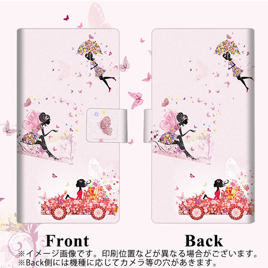DIGNO SX2 KC-S302 画質仕上げ プリント手帳型ケース(薄型スリム)【EK912 花と蝶と少女】