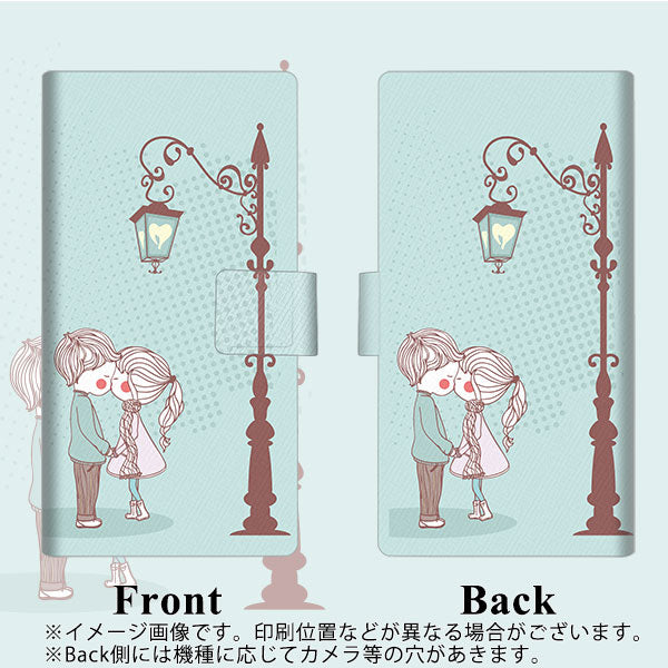 docomo アクオスコンパクト SH-02H 画質仕上げ プリント手帳型ケース(薄型スリム)【EK913 小さなカップル】