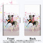 AQUOS sense6s SHG07 au/UQ mobile 画質仕上げ プリント手帳型ケース(薄型スリム)【EK916  馬と蝶と少女】