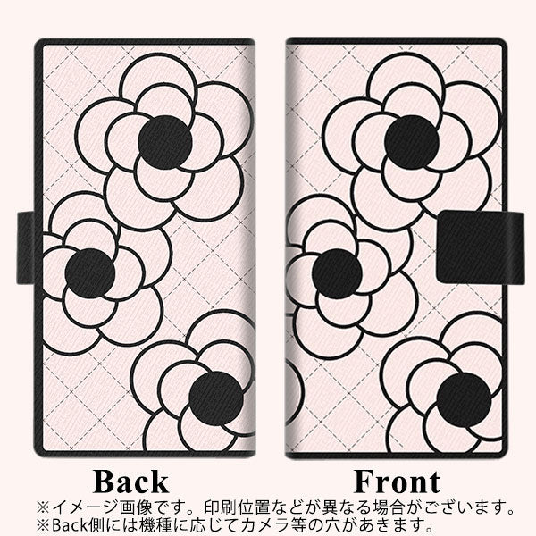 au エクスペリア10 II SOV43 画質仕上げ プリント手帳型ケース(薄型スリム)【EK926 カメリア（極うすピンク）】